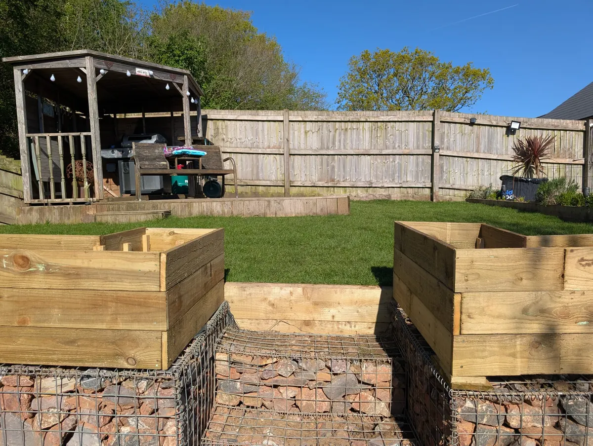 Restored lawn after fresh turf was laid